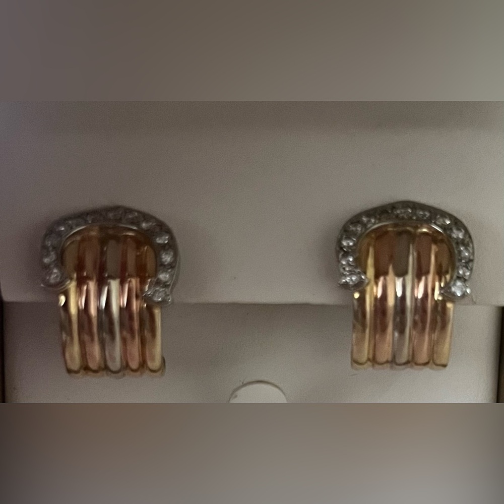 COPY - Tri Color 14k Gold earrings